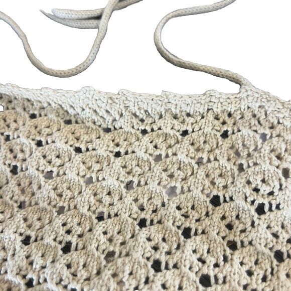 NWT House of Harlow 1960 revolve Women Medium Crochet Knit Crop Top boho beach - Picture 3 of 5